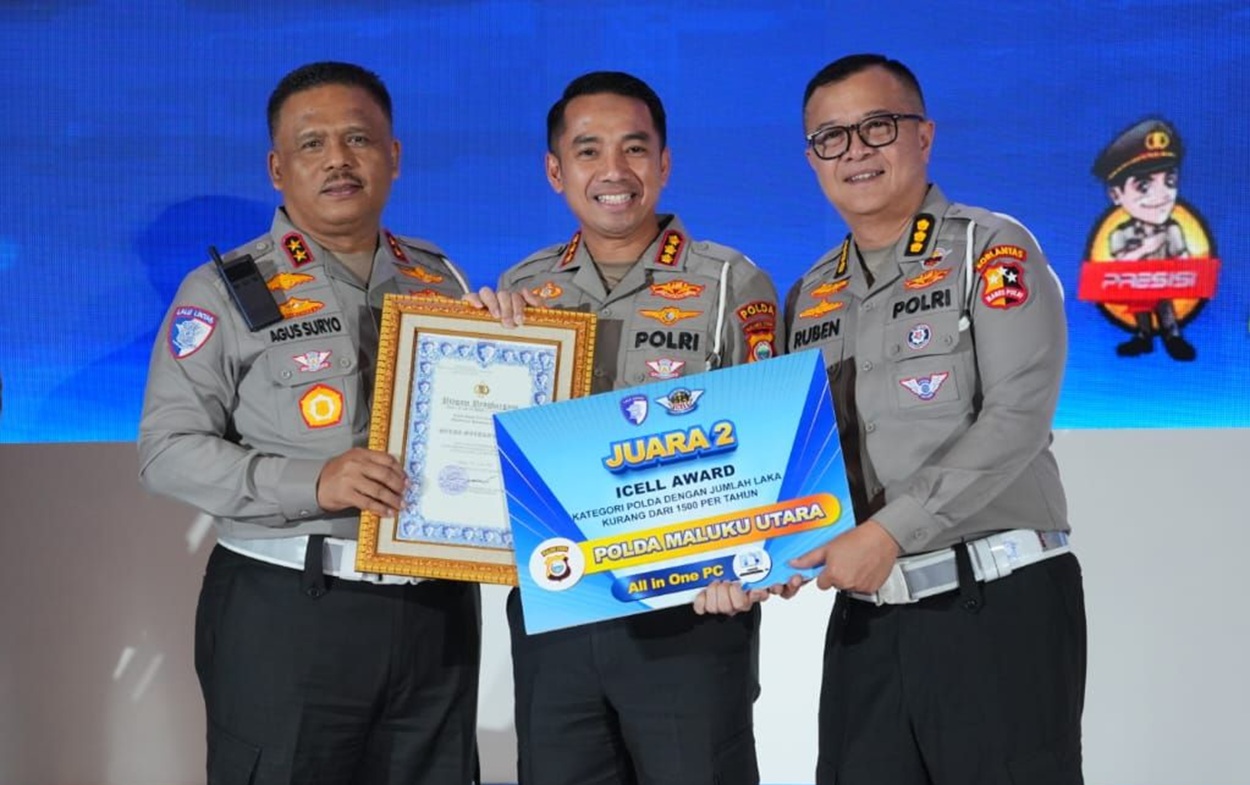 Terobosan Teknologi iCELL, Ditlantas Malut Sabet Penghargaan Terbaik Nasional