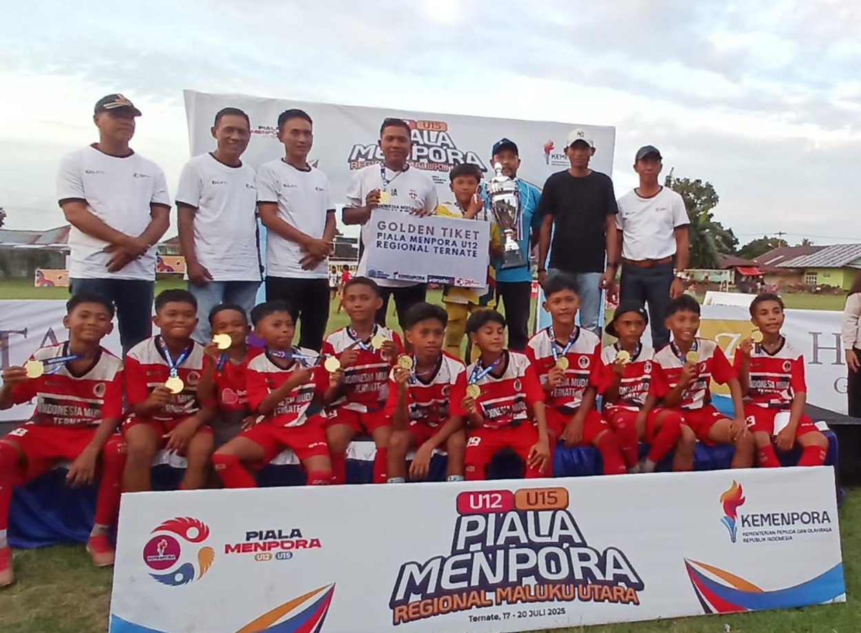 Indonesia Muda Ternate U-12 Juara Piala Menpora Regional, Siap Tembus Nasional