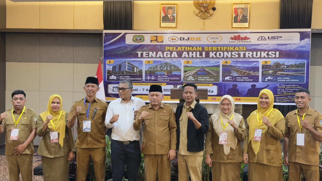Pemprov Malut Gembleng 100 Tenaga Teknis PUPR Lewat Uji Sertifikasi Nasional