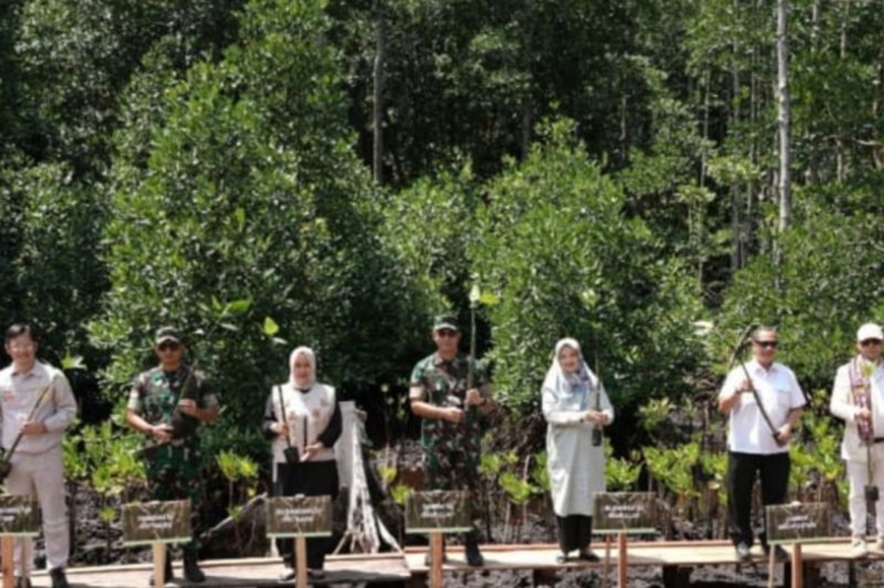 Gubernur Malut & Pangdam Gelar Aksi Heroik Tanam 1 Juta Mangrove di Wilayah Industri IWIP