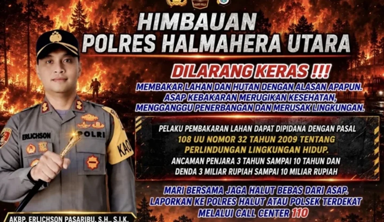 Kapolres Halut Instruksikan Warga dan Petani Stop Bakar Sampah dan Lahan