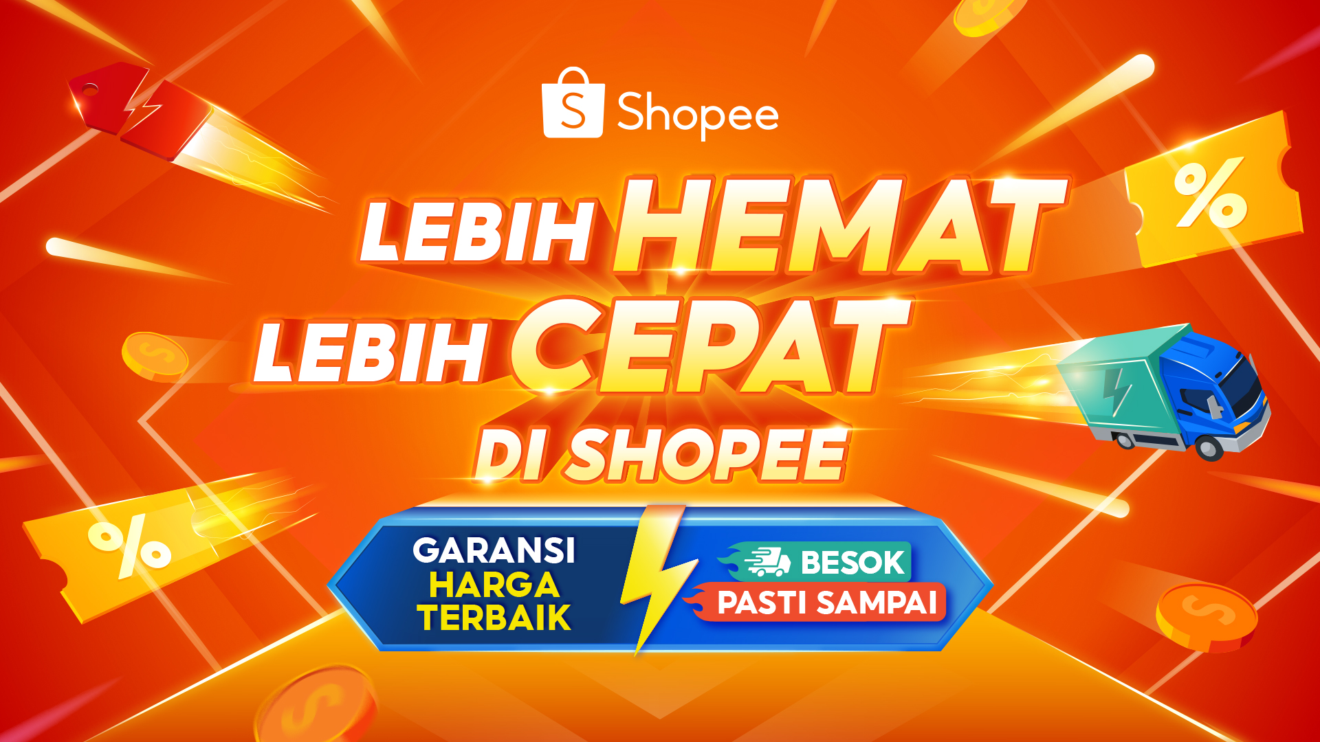 Cuma di Shopee! Belanja Lebih Hemat, Barang Sampai Lebih Cepat!