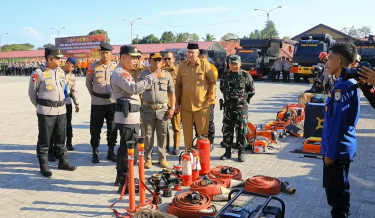 Polda Malut Gelar Pasukan Lintas Sektor Antisipasi Puncak Kemarau 2026