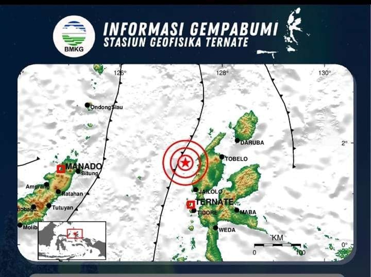Malam di Jailolo Tergetar, Gempa M 3,0 Tak Picu Tsunami
