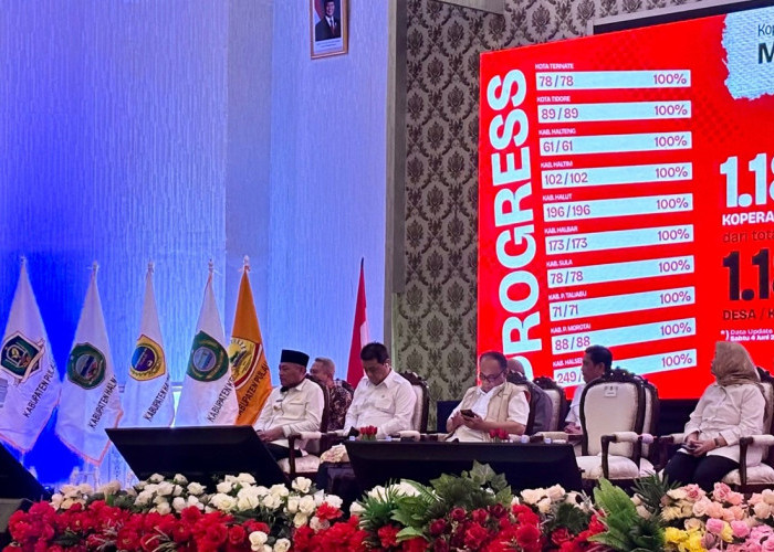 REKOR BARU! 100% Desa dan Kelurahan Maluku Utara Punya Koperasi Merah Putih