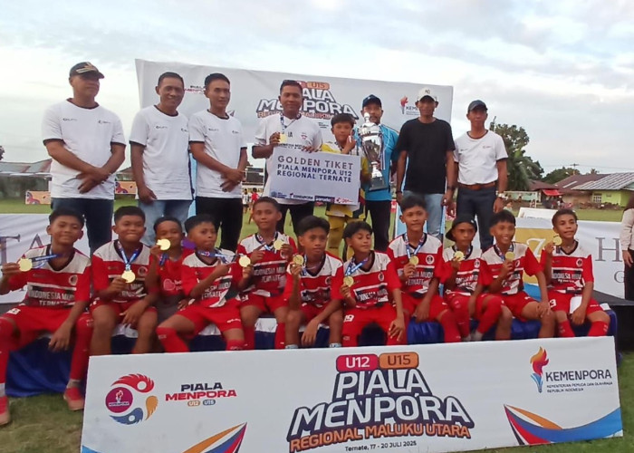Indonesia Muda Ternate U-12 Juara Piala Menpora Regional, Siap Tembus Nasional