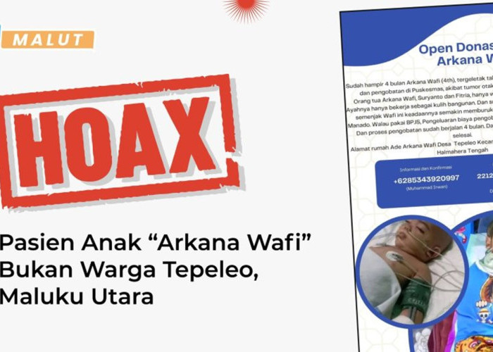 Donasi Anak Penderita Kanker Hoaks, Pemprov Malut: Warga Jangan Terjebak Disinformasi