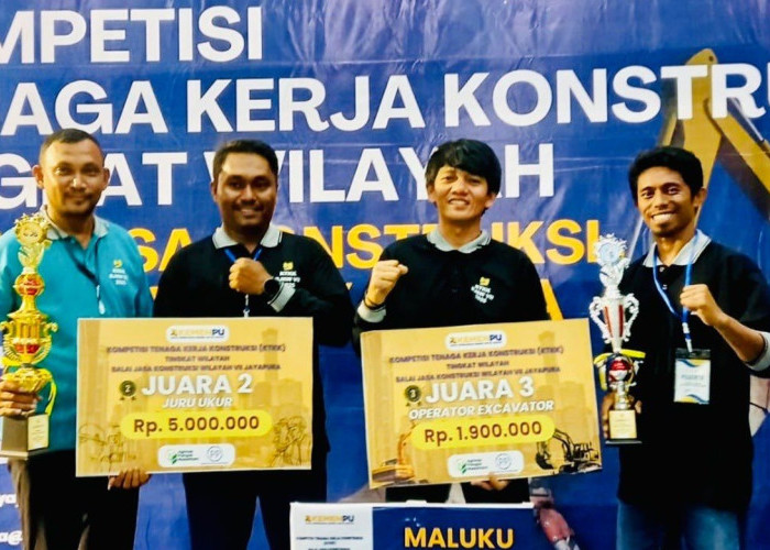 PUPR Malut Cetak Prestasi Nasional: Juara II Juru Ukur dan Juara III Operator Ekskavator