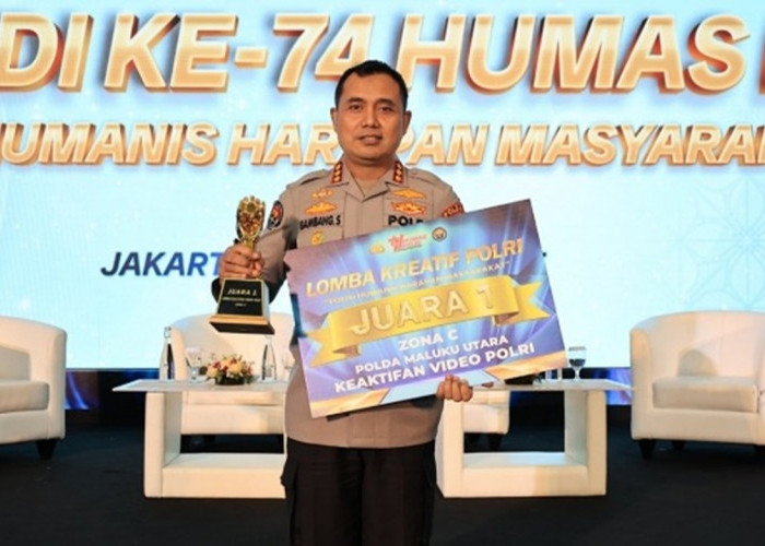 Humas Polda Malut Juara 1 Nasional Lomba Kreatif Humas Polri 2025
