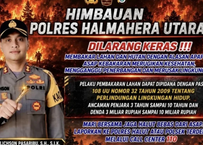 Kapolres Halut Instruksikan Warga dan Petani Stop Bakar Sampah dan Lahan